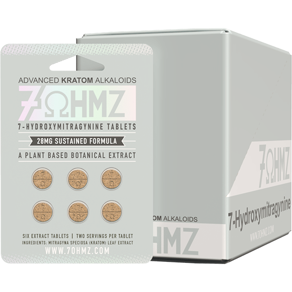 7OHMZ 28MG Sustained Release - 6 Count Wholesale Box - Kratom Hood