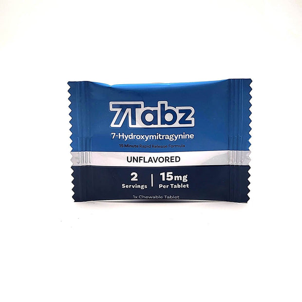 7Tabz 7 - Hydroxymitragynine Unflavored Single Chewable Tablet 15mg - Wholesale Display Box of 40 - Kratom Hood