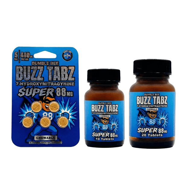Bumble Bee Buzz Tabz | Super 88mg 7 - Hydroxymitragynine Chewable Tablets - Kratom Hood