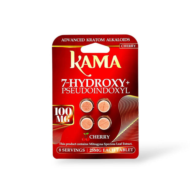 Kama 7 - Hydroxy Tablets 25mg (4 Count) - Cherry - Kratom Hood