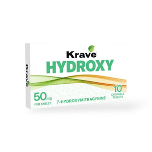 Krave Hydroxy 7 - Hydroxymitragynine Chewable Tablets 50MG (10 - Count) - Kratom Hood
