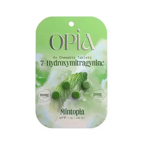 Opia 7 - Hydroxymitragynine Chewable Tablets 20MG (4 - Count) - Kratom Hood