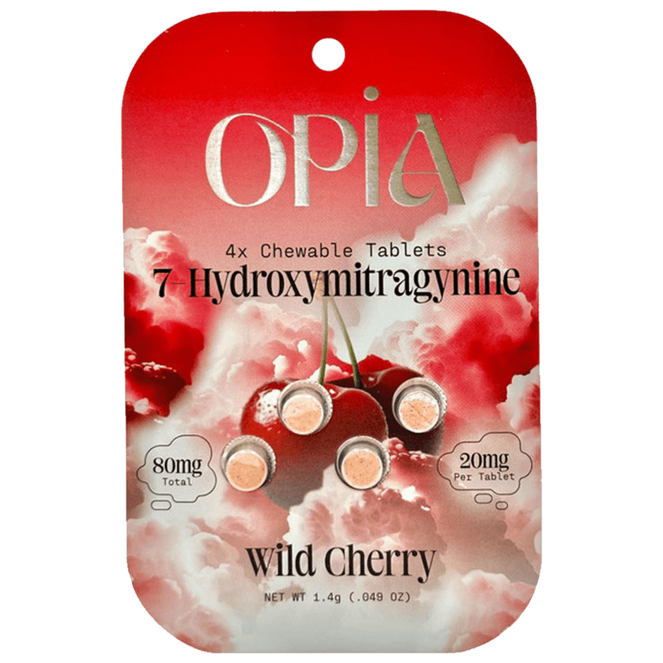 Opia 7 - Hydroxymitragynine Chewable Tablets 20MG (4 - Count) - Kratom Hood