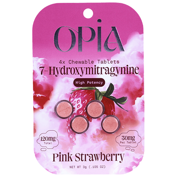 Opia High Potency 7 - Hydroxymitragynine Chewable Tablets 30MG (4 - Count) - Kratom Hood