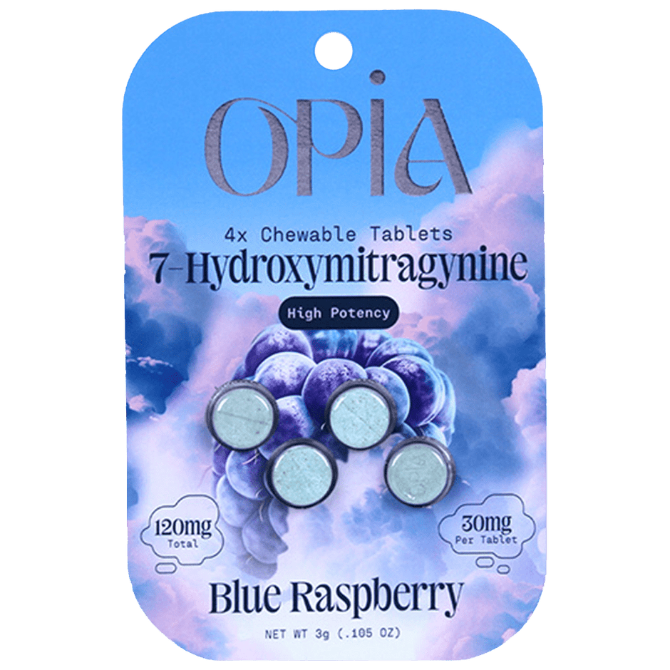 Opia High Potency 7 - Hydroxymitragynine Chewable Tablets 30MG (4 - Count) - Kratom Hood
