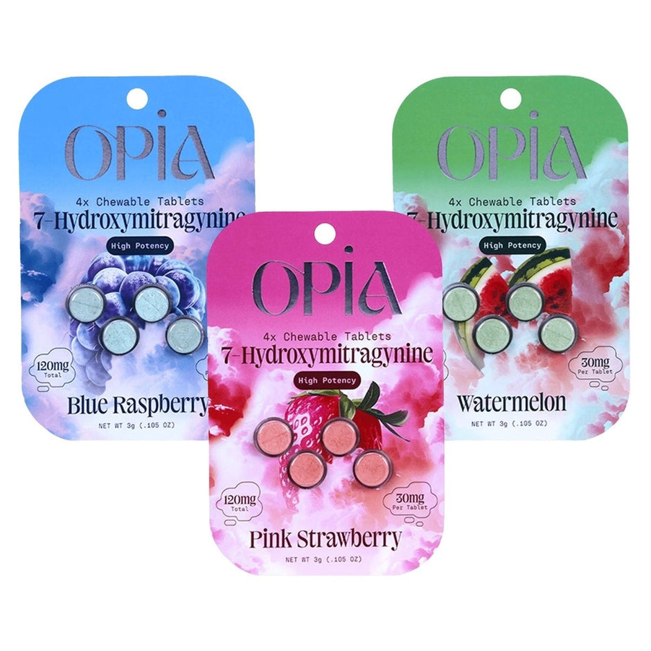 Opia High Potency 7 - Hydroxymitragynine Chewable Tablets 30MG (4 - Count) - Kratom Hood