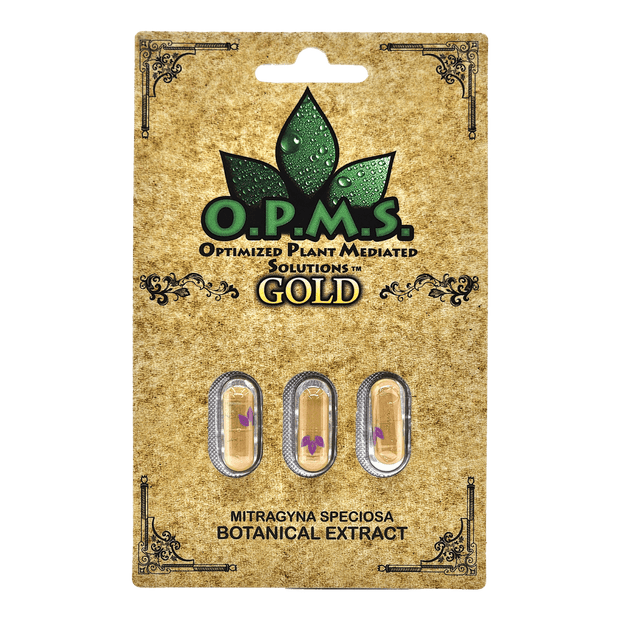 OPMS Gold Kratom Extract Capsules - Wholesale Pack of 10 - Kratom Hood