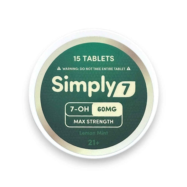 Simply7 7 - OH MAX Strength Tablets 60MG - Lemon Mint - Kratom Hood