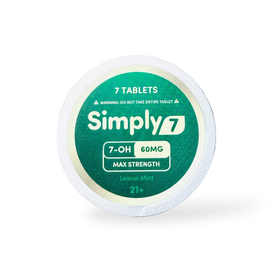 Simply7 7 - OH MAX Strength Tablets 60MG - Lemon Mint - Kratom Hood