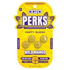 Dozo Perks 7-Hydroxymitragynine Chewable Tablets 200MG (4-Count)