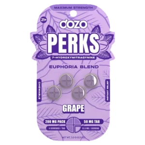 Dozo Perks 7-Hydroxymitragynine Chewable Tablets 200MG (4-Count)