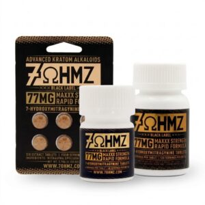 7OHMZ Black Label 77mg Tablets | Maxxx Strength Kratom Extract
